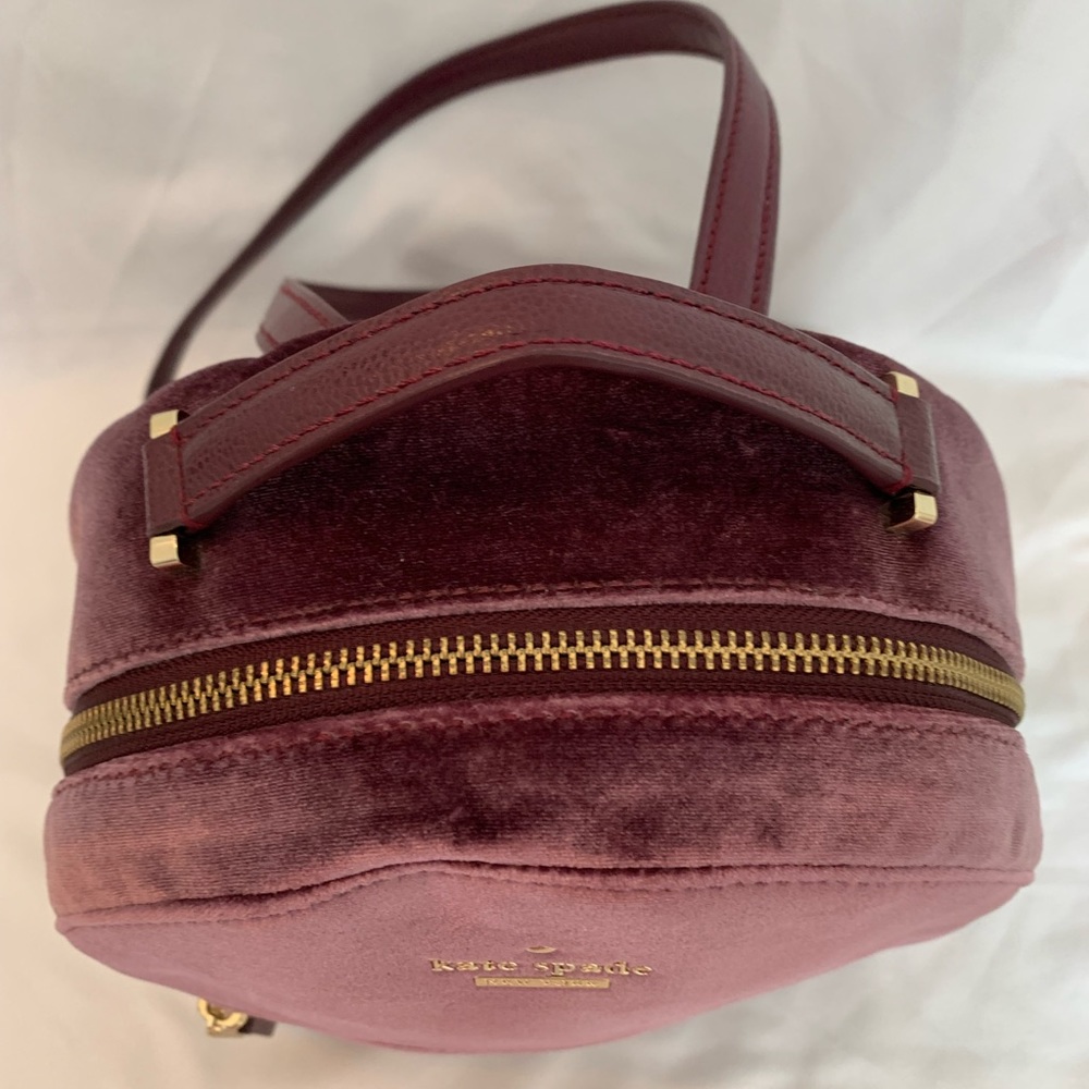 🤩RARE🤩💯% Authentic Kate Spade Dawn Place Velvet Backpack Bag - Picture 10 of 13